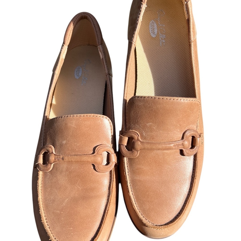 DR. SCHOLL’S Avenue Leather Loafers Size 8 Tan Comfort Slip On Flats - Picture 4 of 13